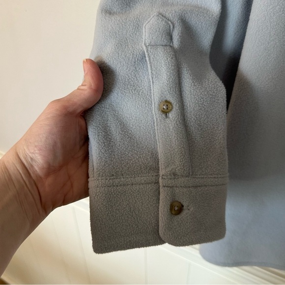 Madewell MWL Women’s Fleecelayer Shirt-Jacket in Dusty Pool Light Blue Sz L GUC - Picture 6 of 8
